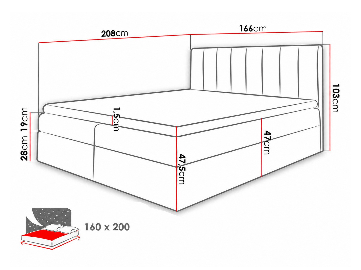 Boxspring Culina (Soft 017 + Ikar 09)