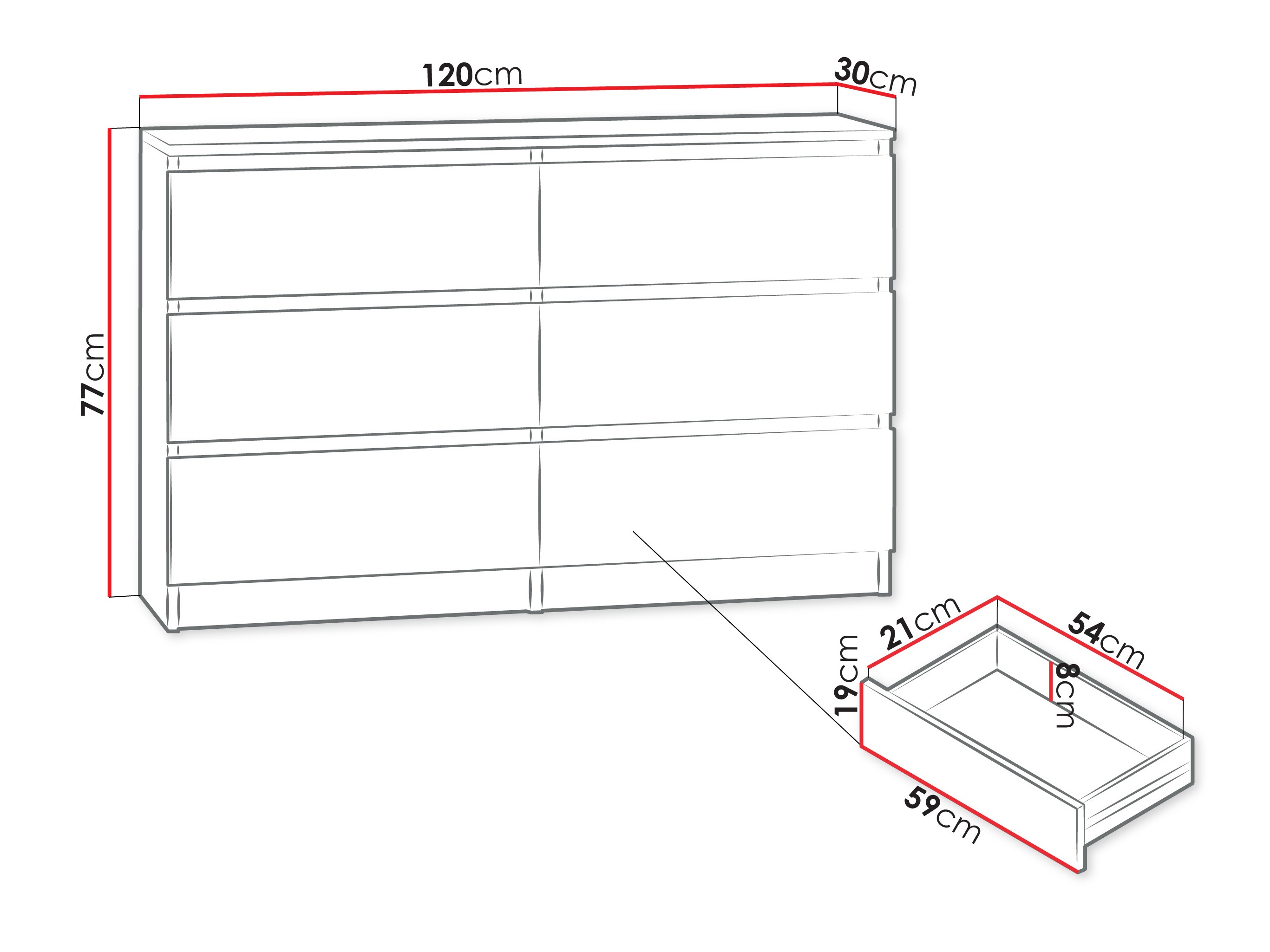 Ladekast Comfivo Structor V (Wit)