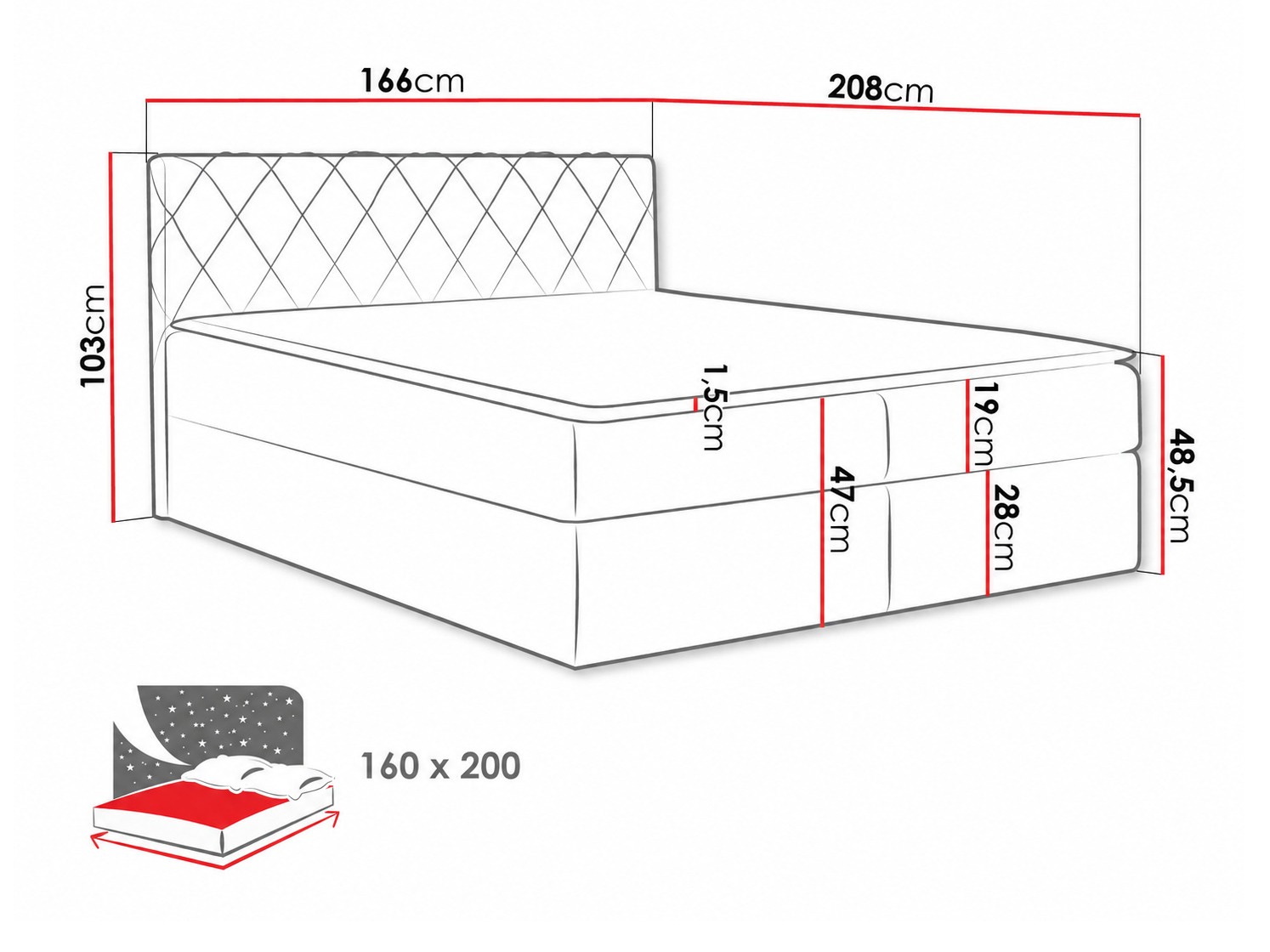 Boxspring Genus (Velluto 3)
