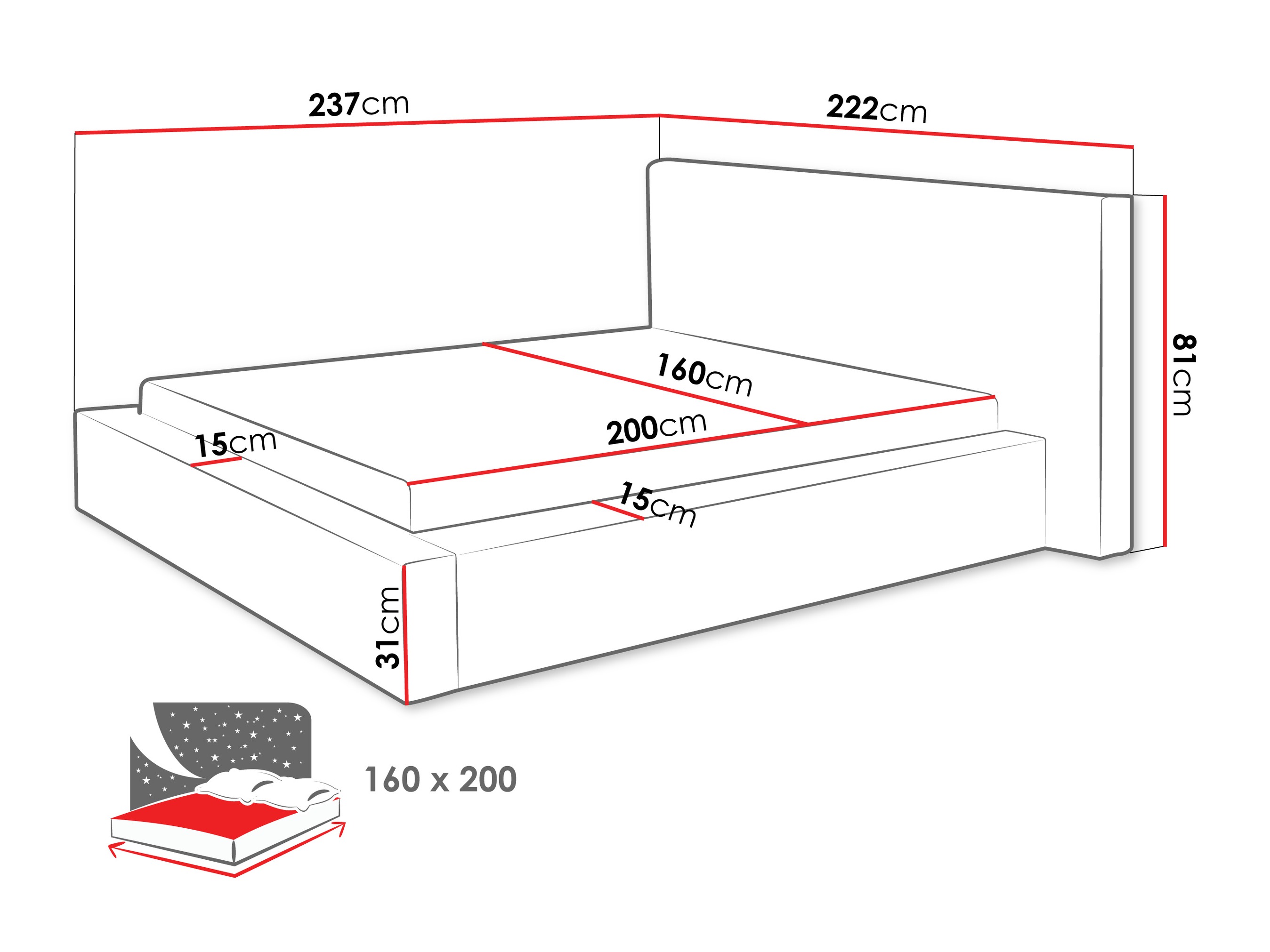 Bed TrendyNest Cedra (Lumo 65)
