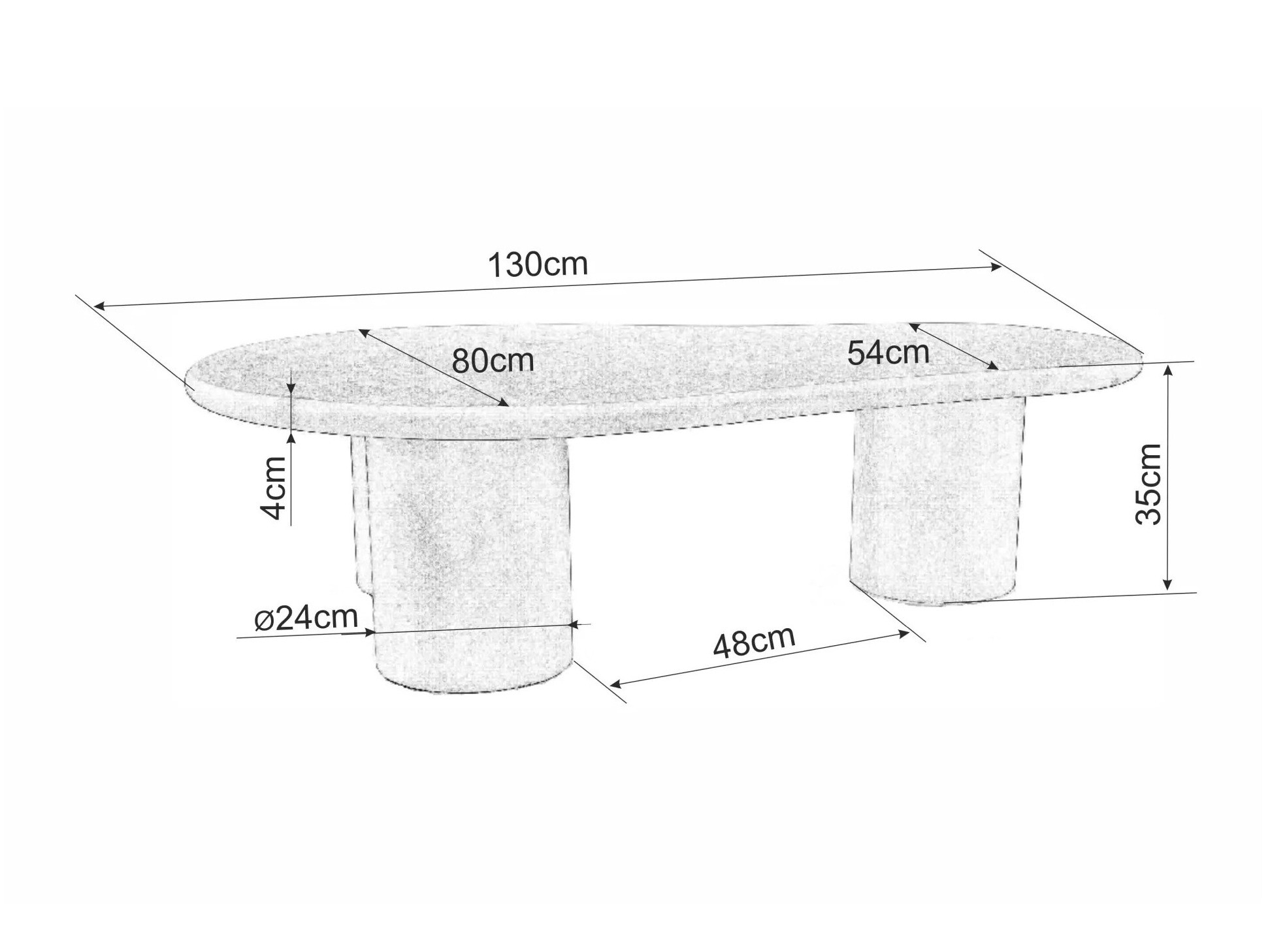 Salontafel Detroit 1060 (Lichtgrijs)