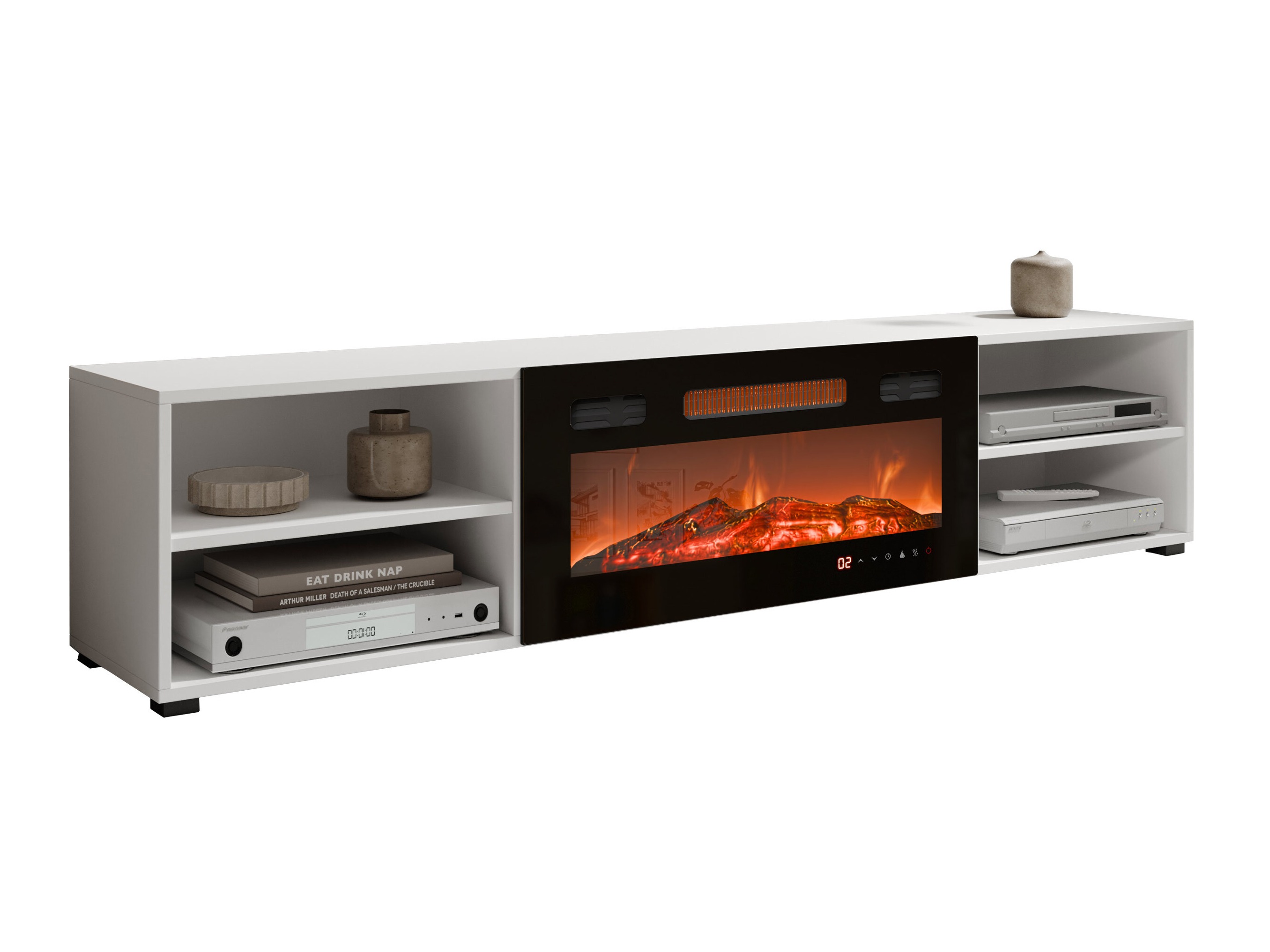 TV-meubel Charlotte 190 (Wit + Zwart)