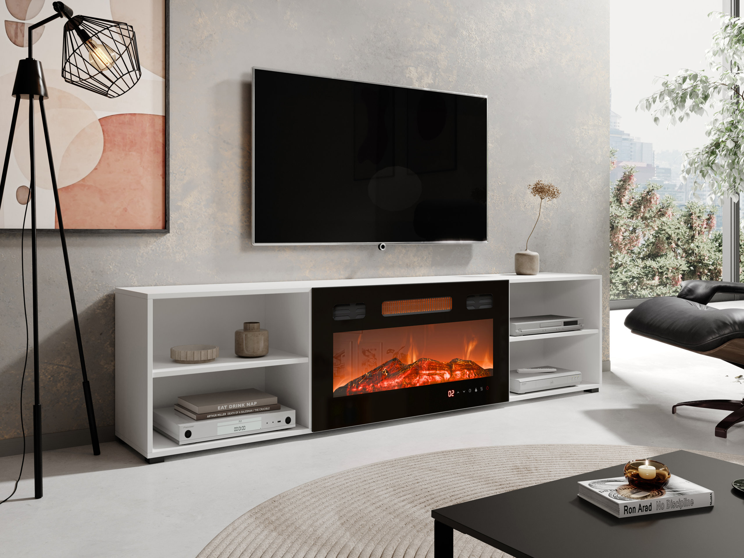 TV-meubel Charlotte 191 (Wit + Zwart)