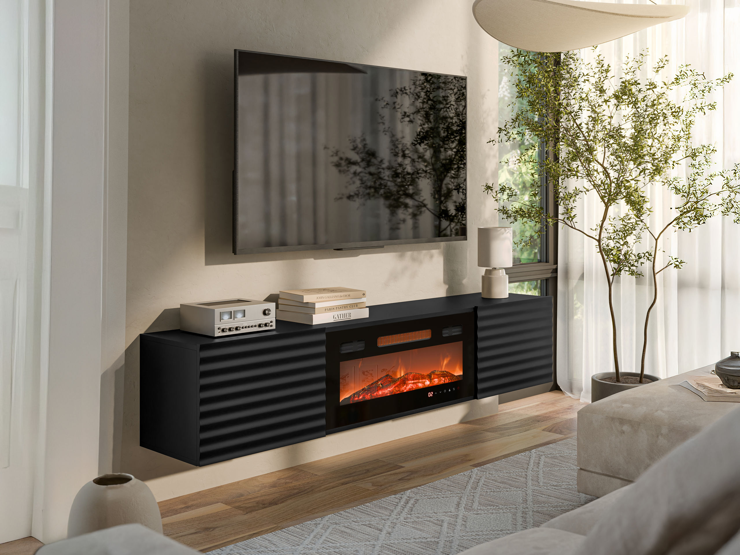TV-meubel Charlotte 206 (Zwart)
