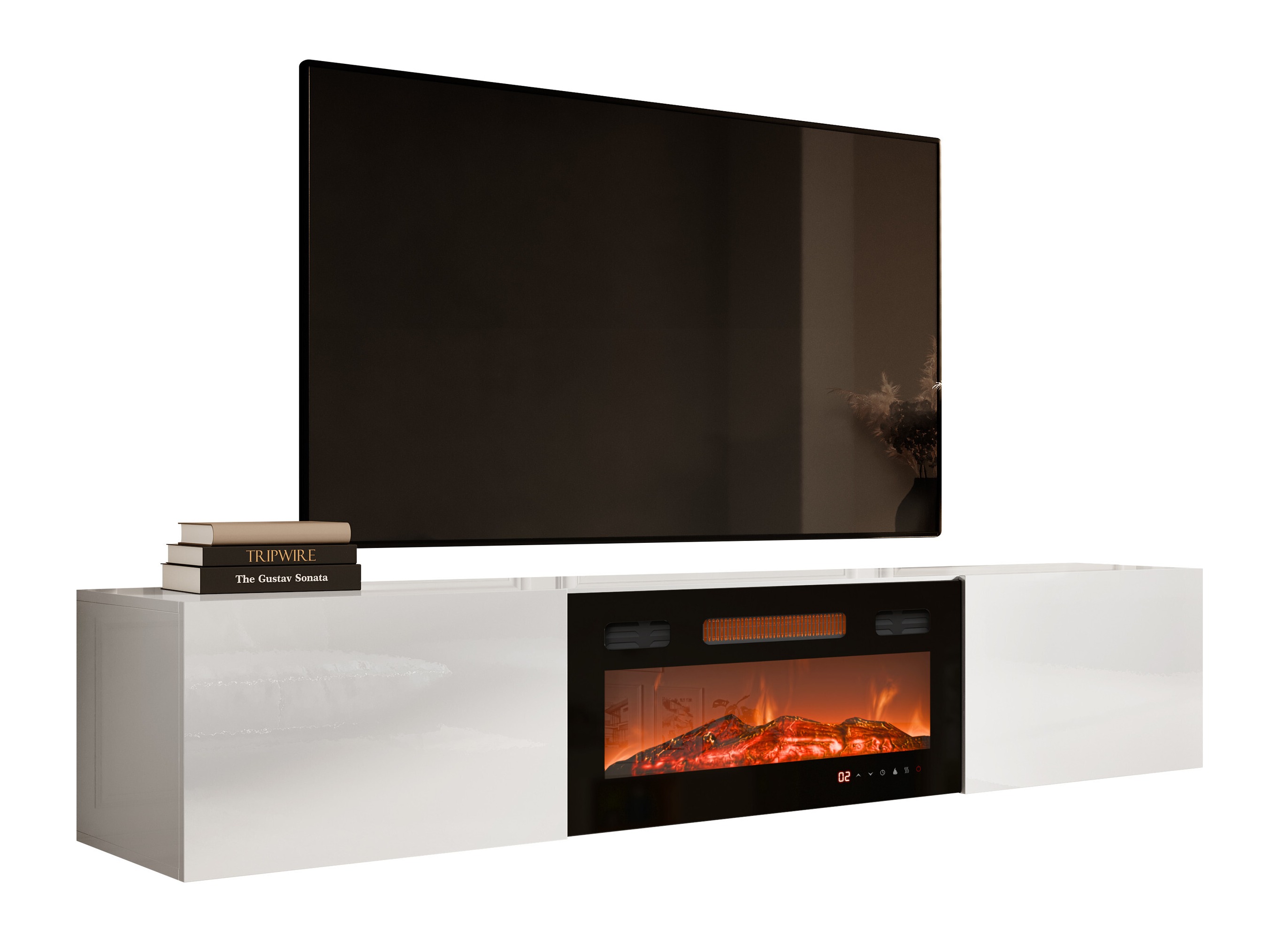 TV-meubel Imago I (Wit + Glanzend wit)