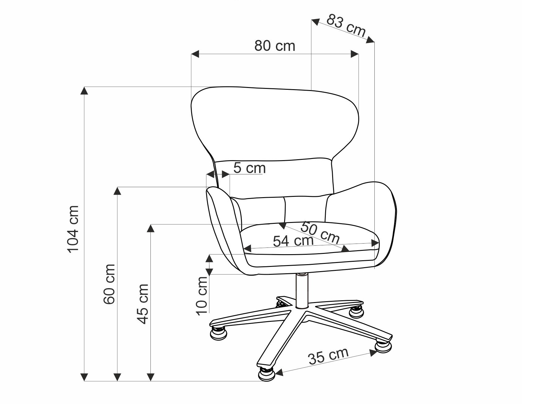 Fauteuil Houston 1598 (Grijs)