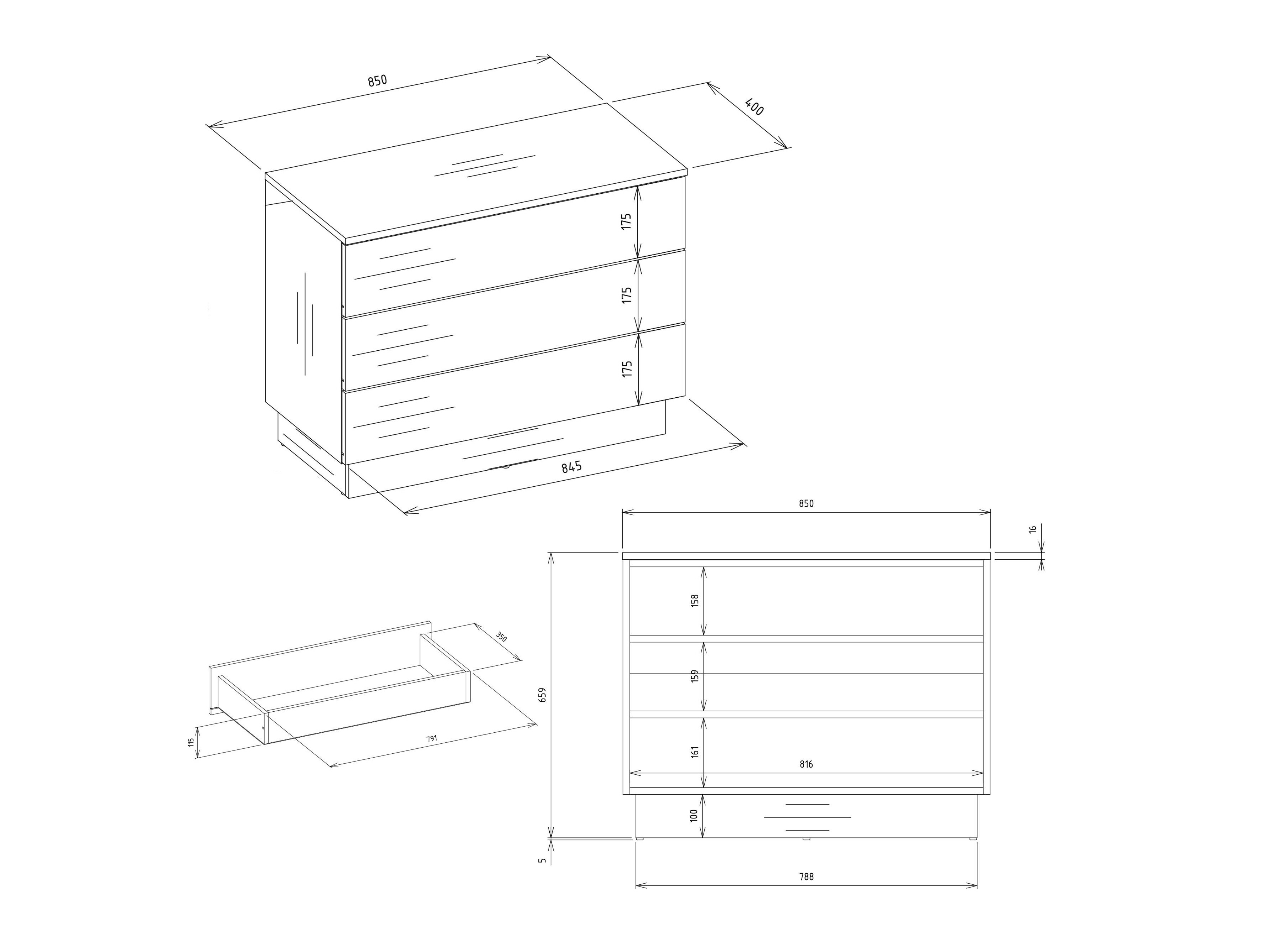 Ladekast Mandeville 405 (Kasjmier)