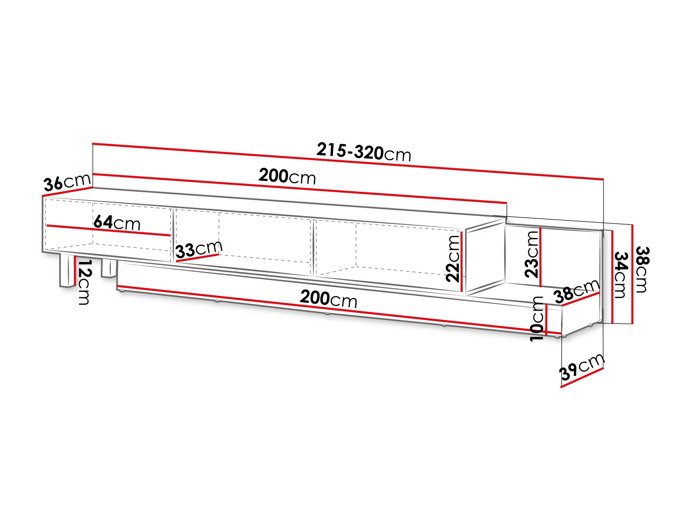 TV-meubel Charlotte 214