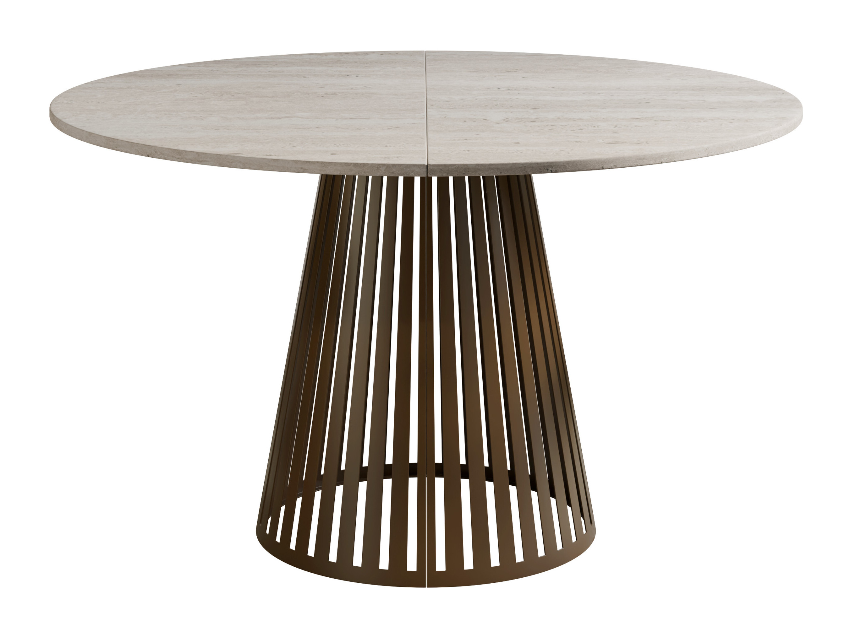 Tafel Prudentia II (Licht travertin + Bruin)
