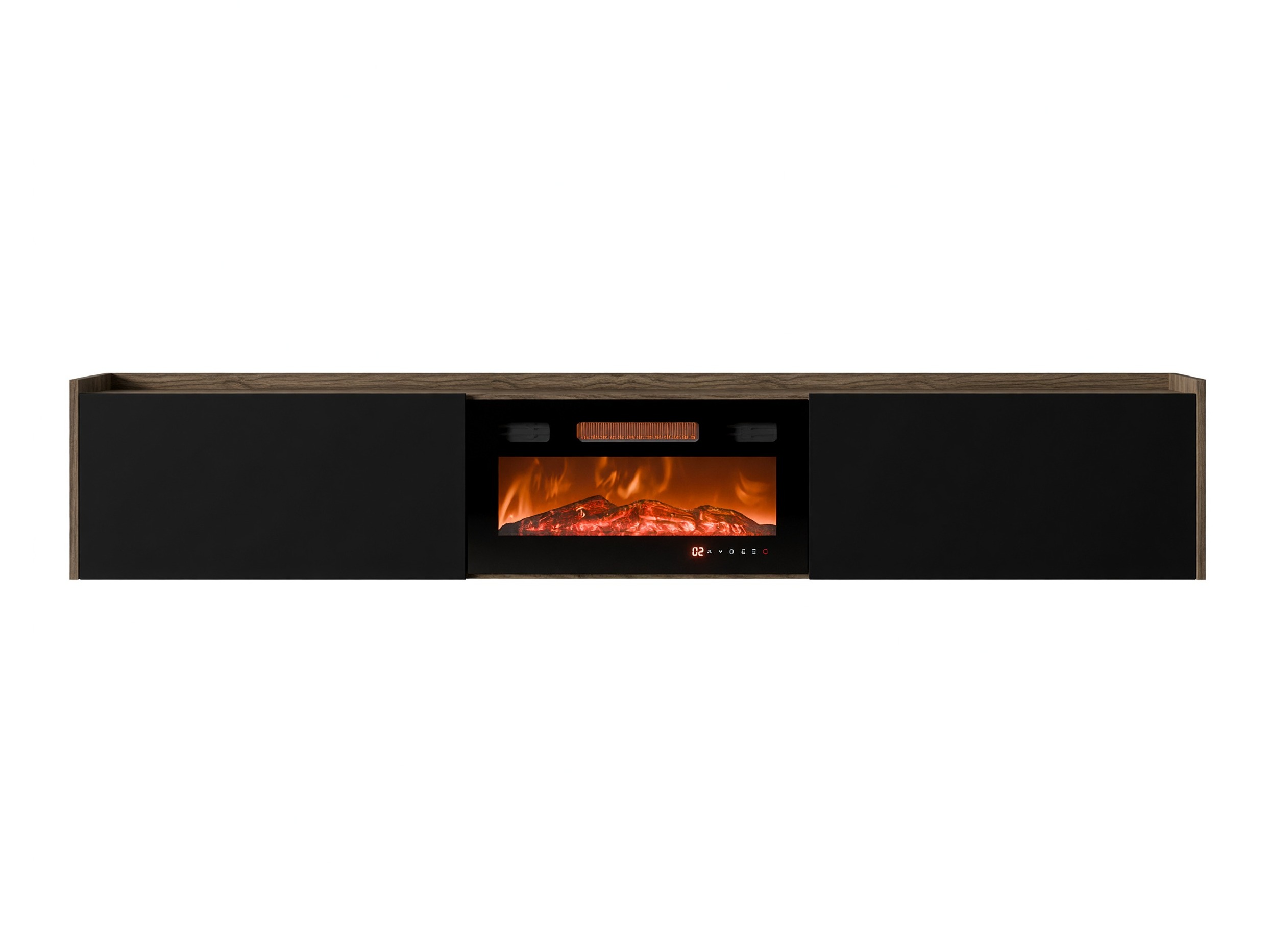 TV-meubel Charlotte 215 (Zwart + Notenhout)