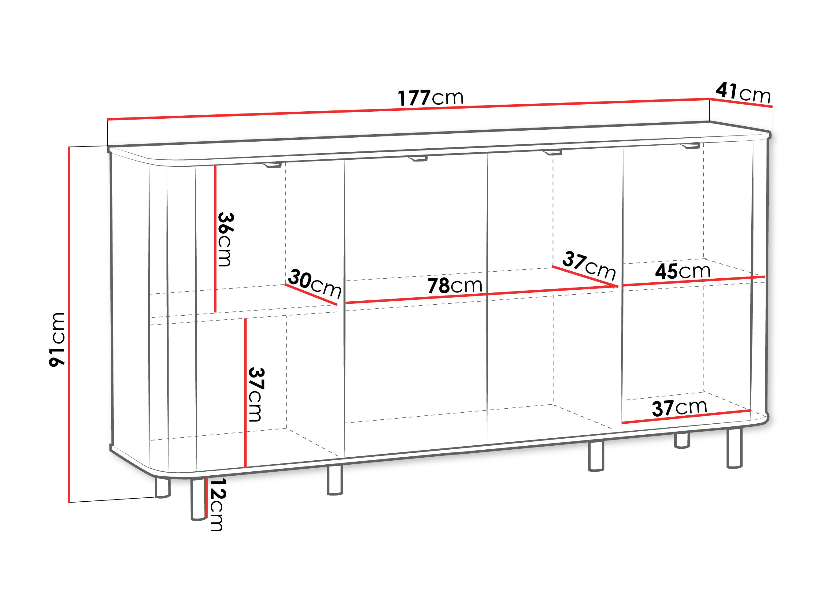 Dressoir Larala 101 (Grijs beige)