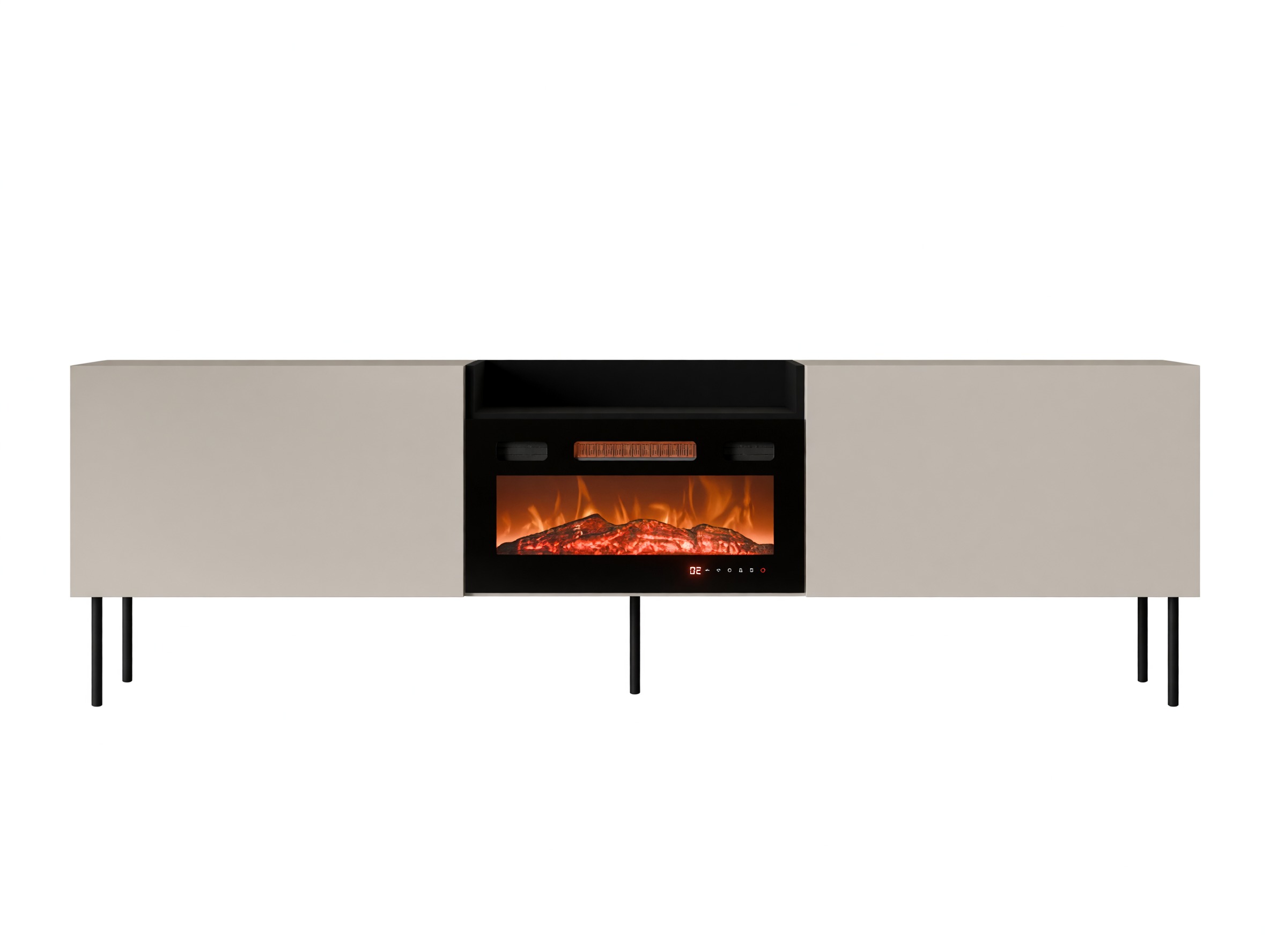 TV-meubel Charlotte 216 (Kasjmier + Zwart)