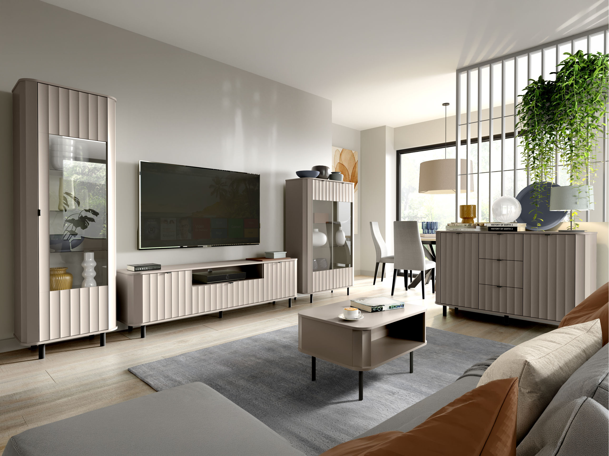 Boekenkast Larala 104 (Grijs beige)