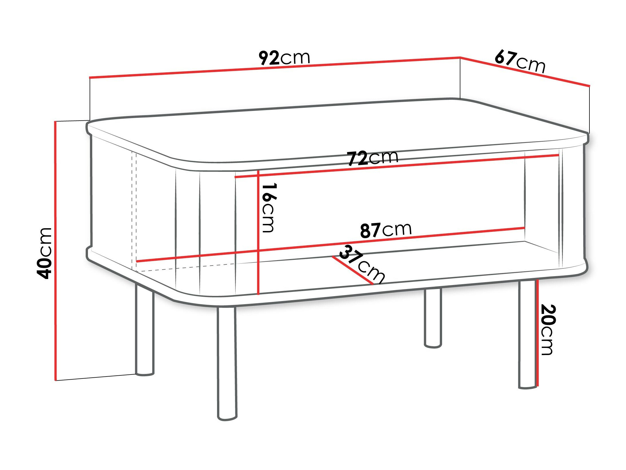 Salontafel Larala 103 (Grijs beige)