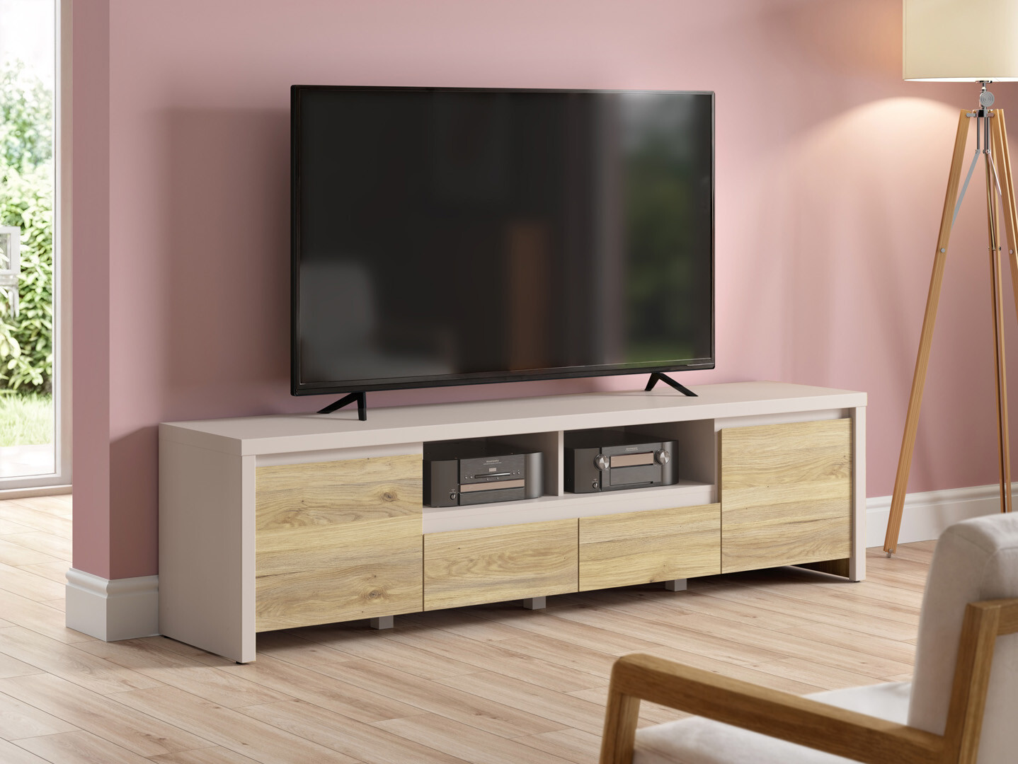 TV-meubel Nolroma 143 (Kasjmier + Eiken)