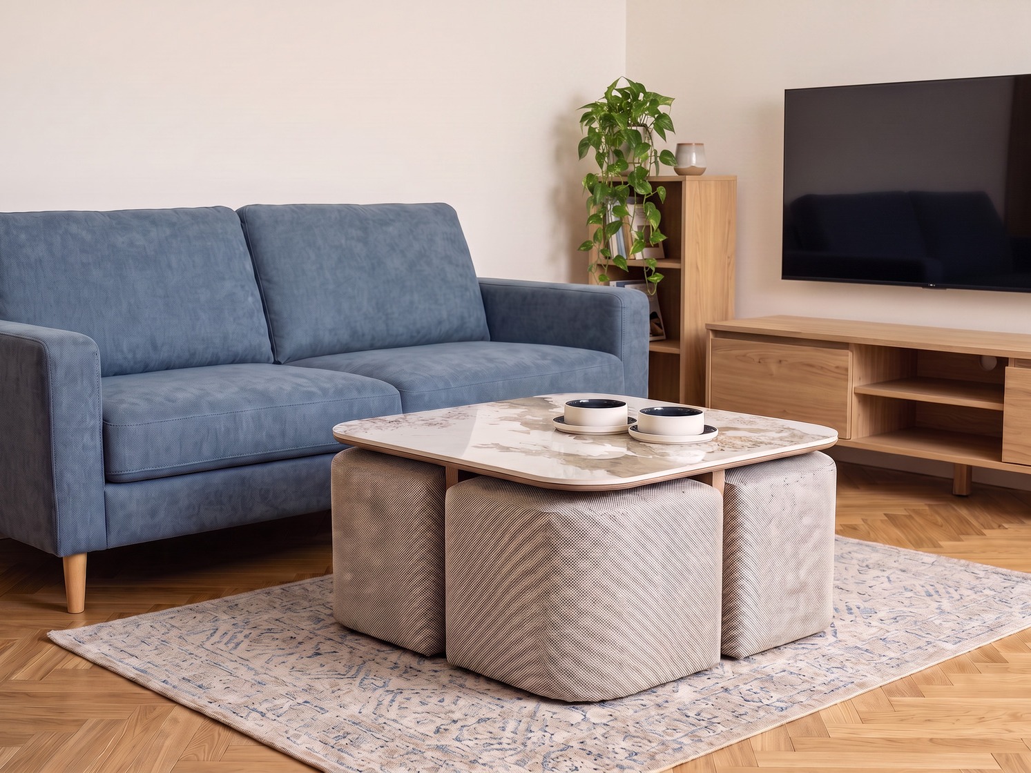 Salontafel Houston 2220 Met poefs