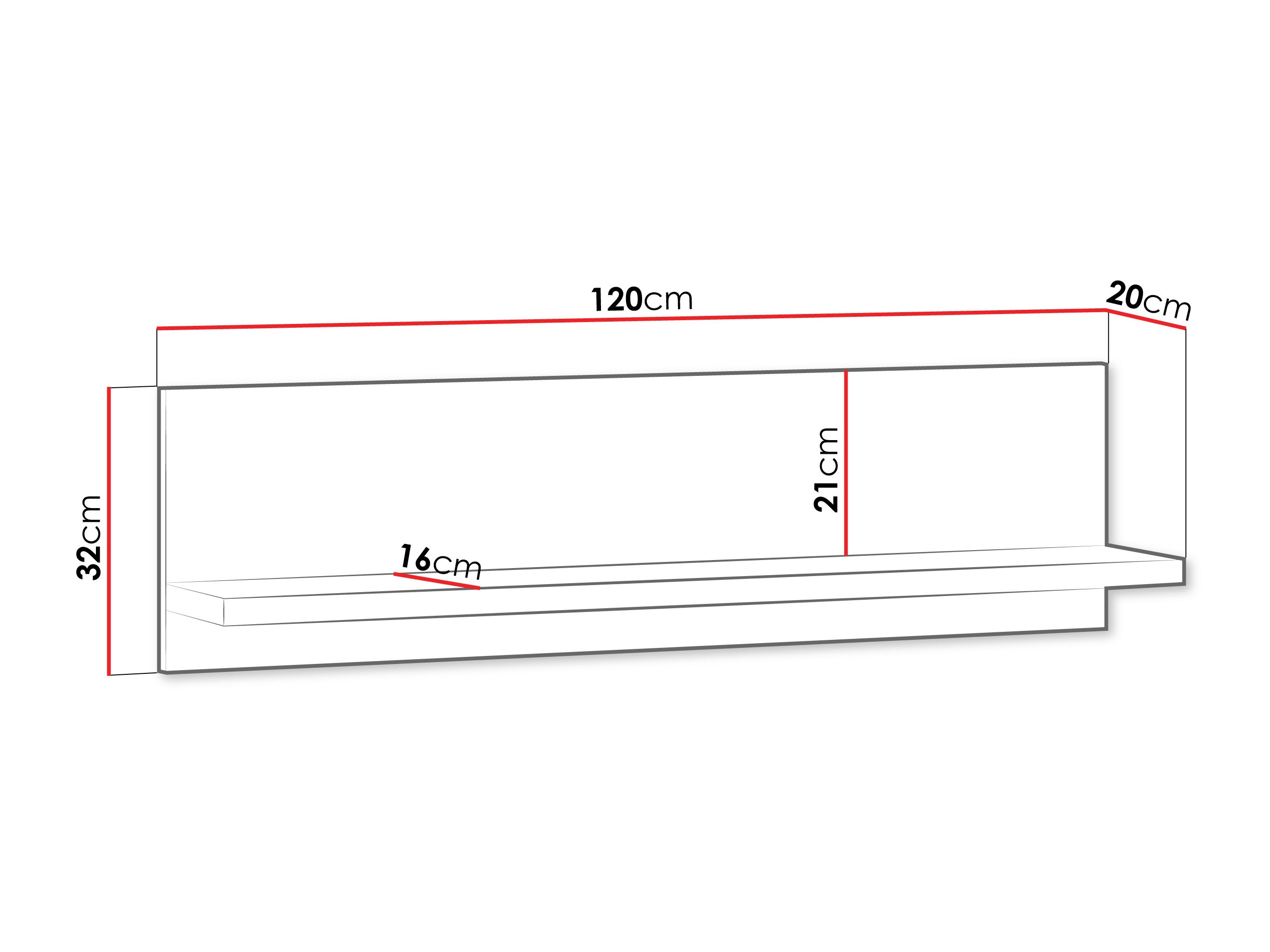 Wandplank Lorsali 108