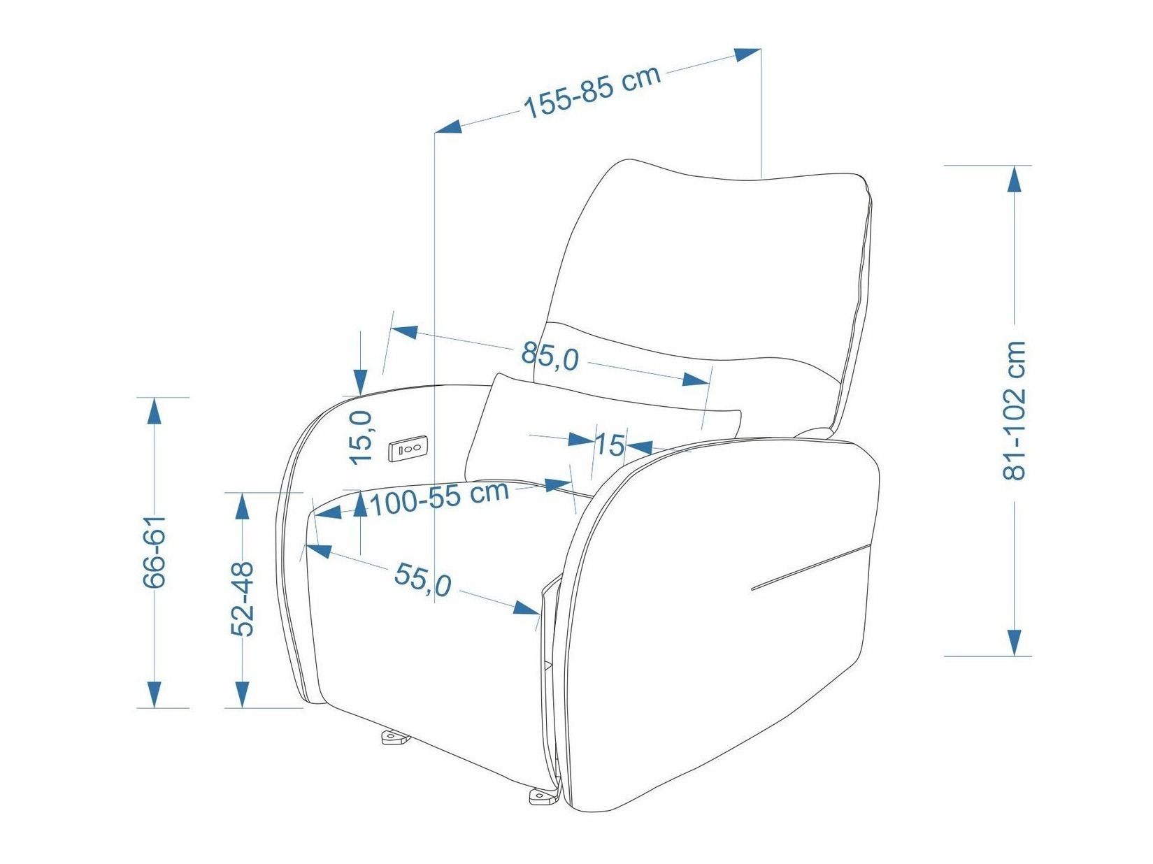 Relaxfauteuil Houston 2226 (Maloy 31)
