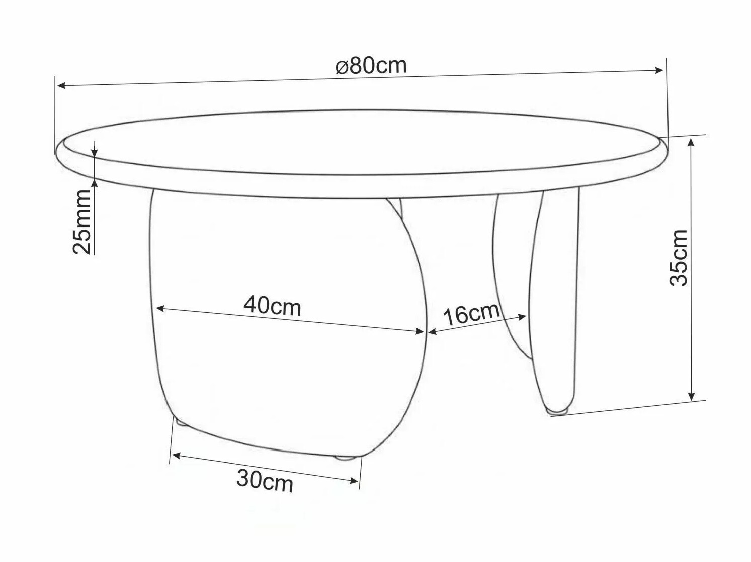 Salontafel Detroit 1070 (Beige)