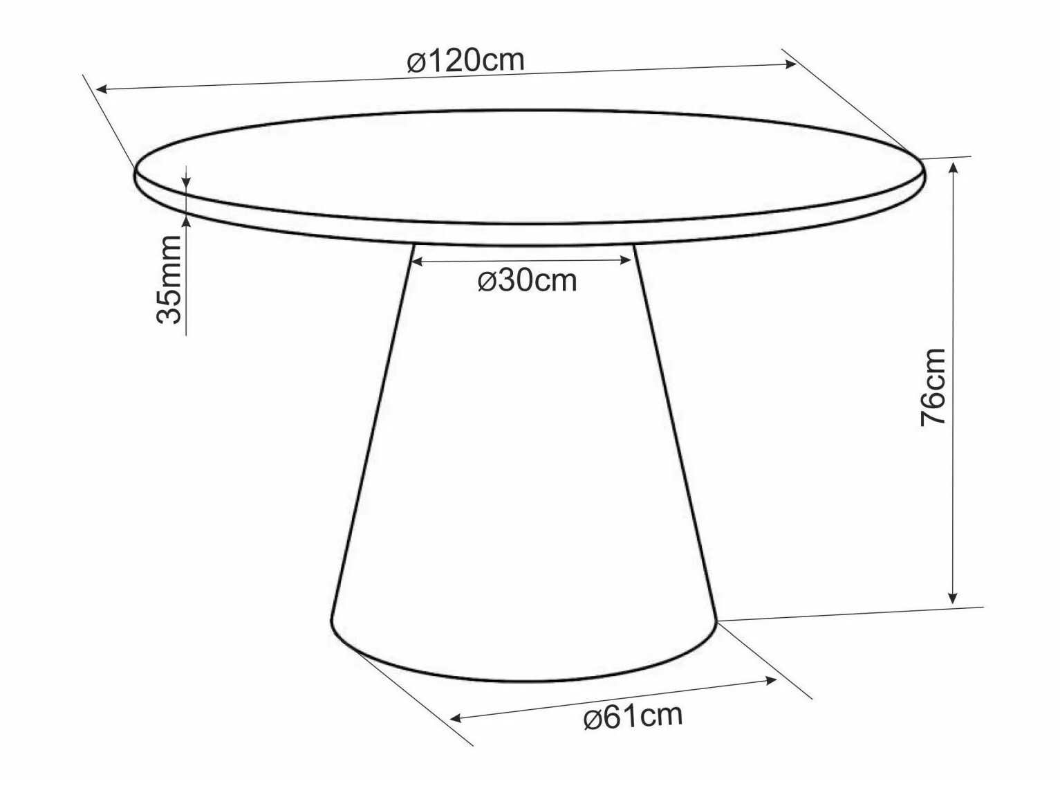 Tafel Detroit 1069 (Lichtgrijs)