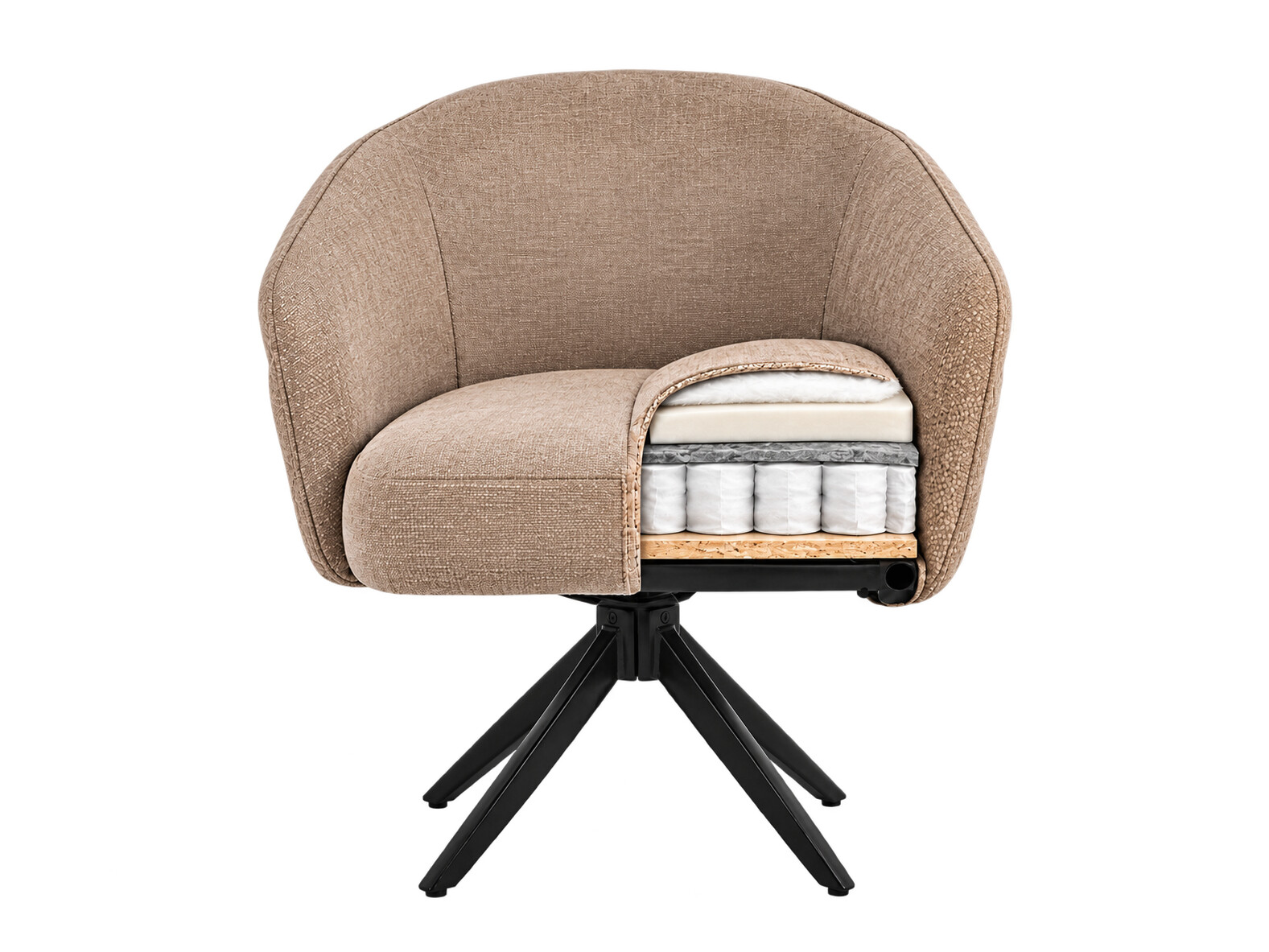 Stoel Detroit 953 (Zwart + Beige)