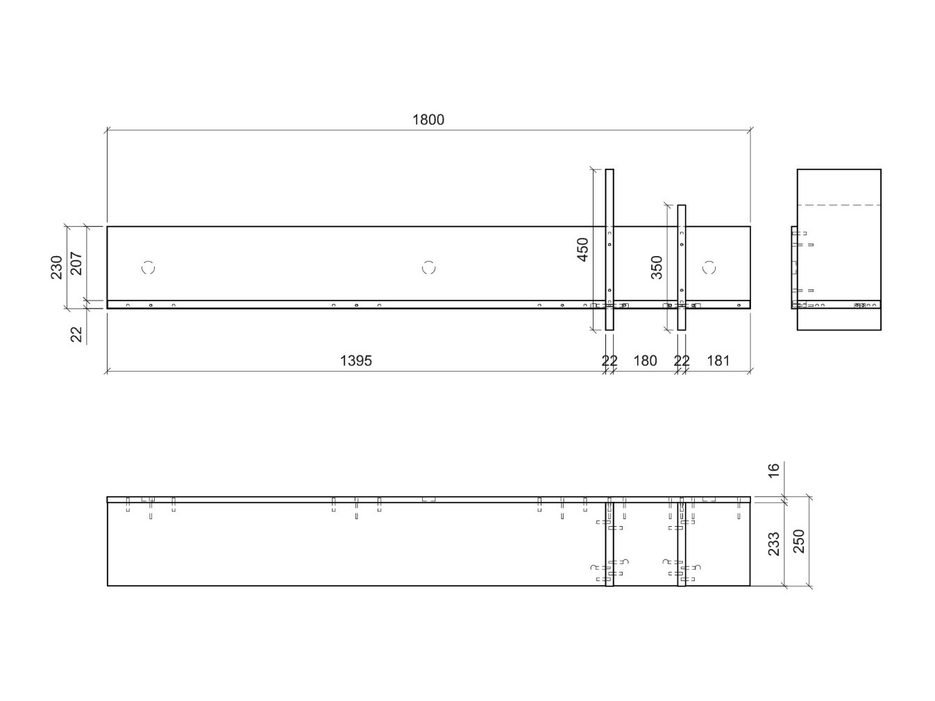 Wandplank Lirfela 103