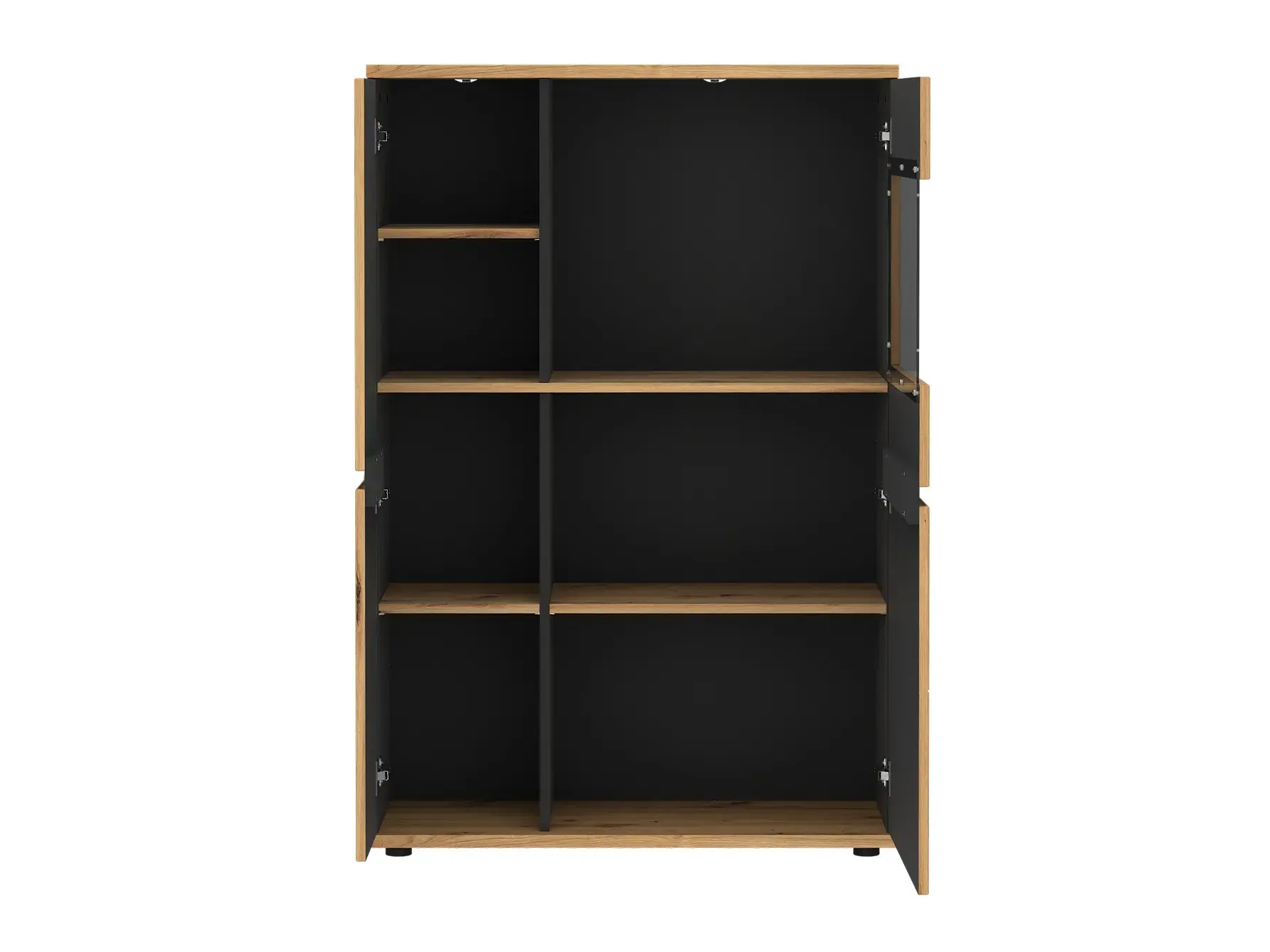 Dressoir Deldori 102 (Artisan eiken + Antraciet)