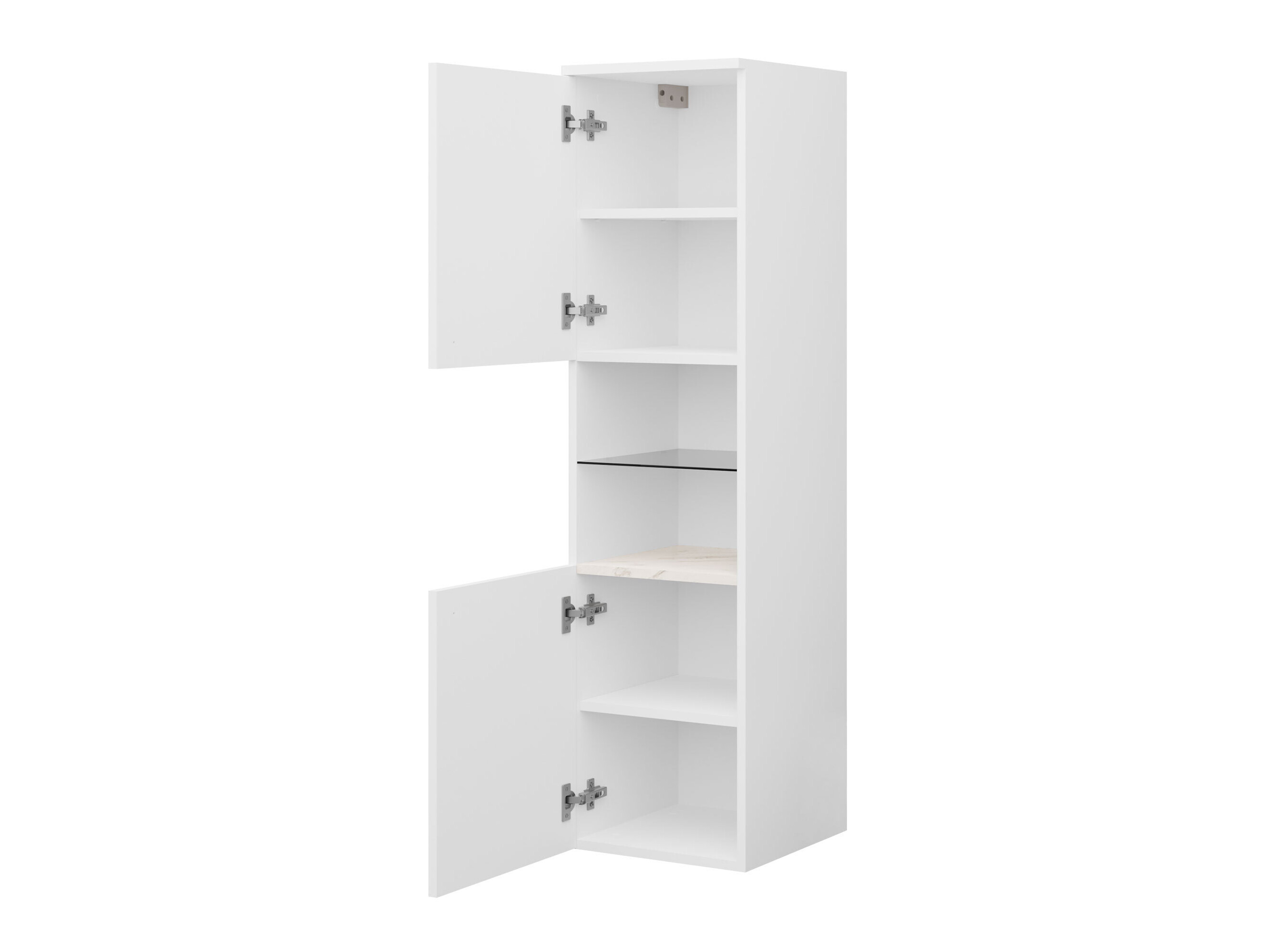 Wand badkamermeubel Salus (Wit + Wit marmer)