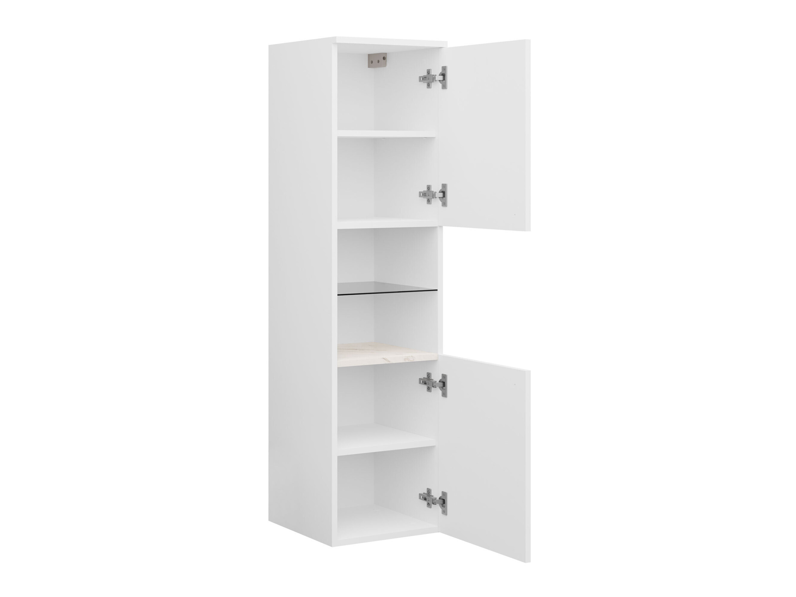 Wand badkamermeubel Salus (Wit + Wit marmer)