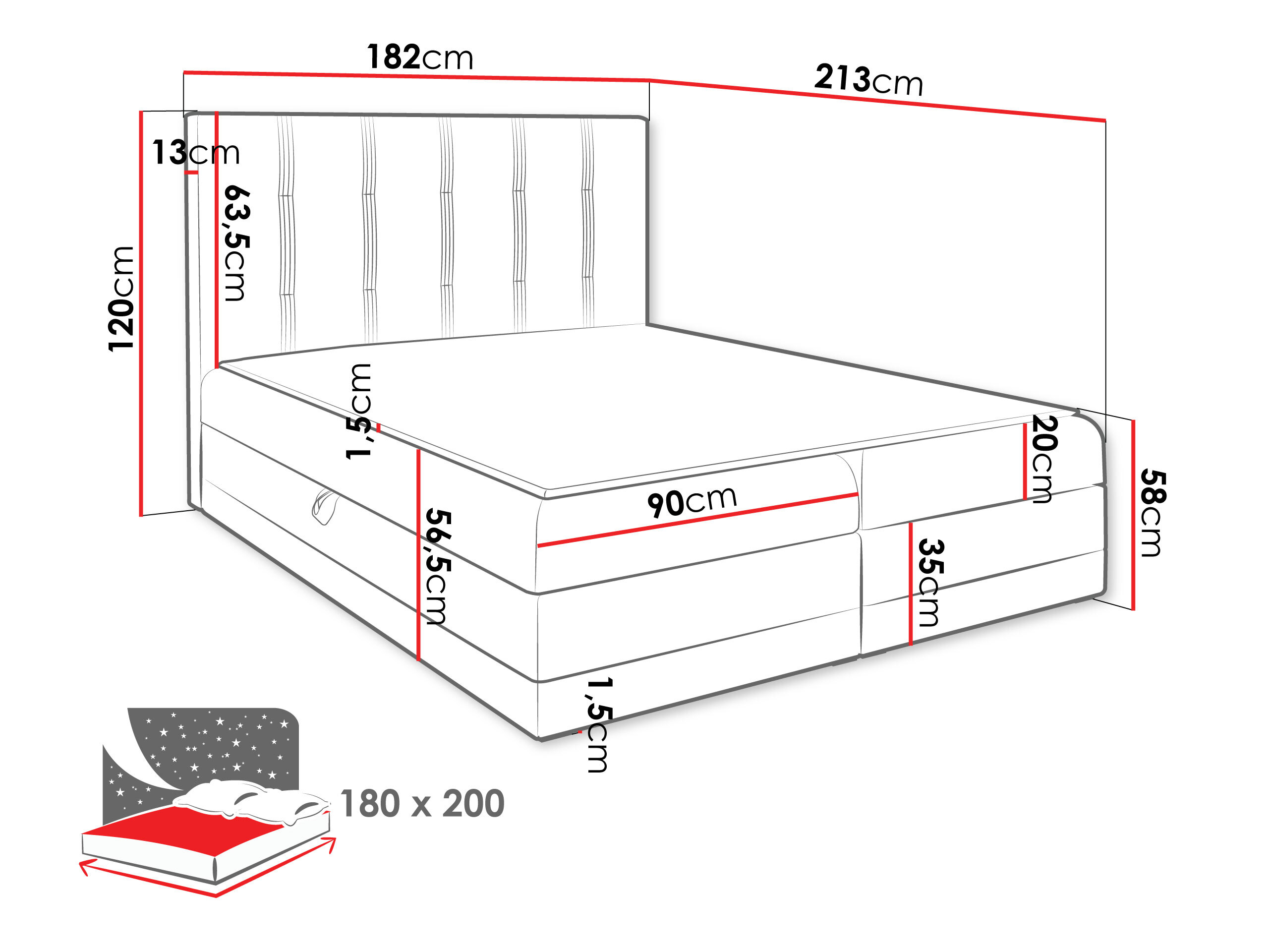 Boxspring Villa (Kameleon 92 + Kameleon 84)