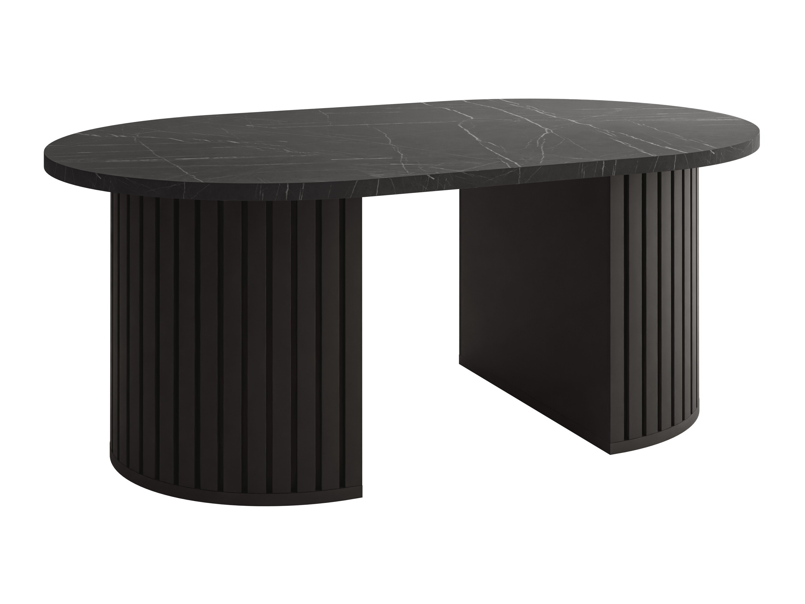 Salontafel Comfivo Ulma (Zwart marmer + Zwart)