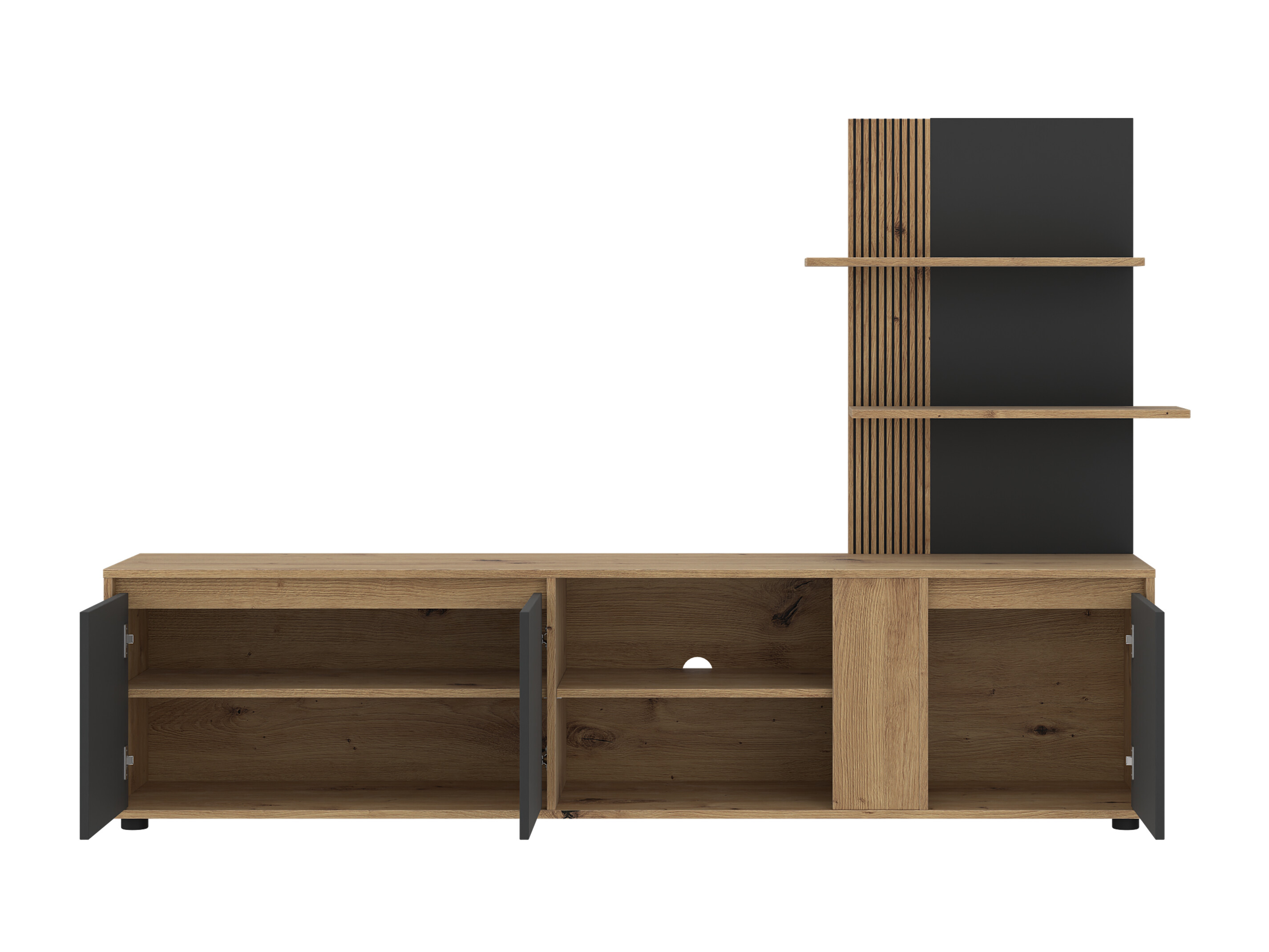 TV-meubel Torcavi 101 (Antraciet + Artisan eiken)