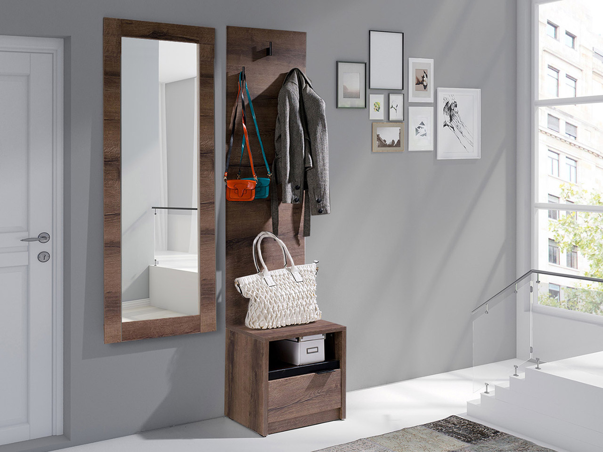 Gangmeubelset Fivelbo 118 (Klooster eik + Glanzend zwart)