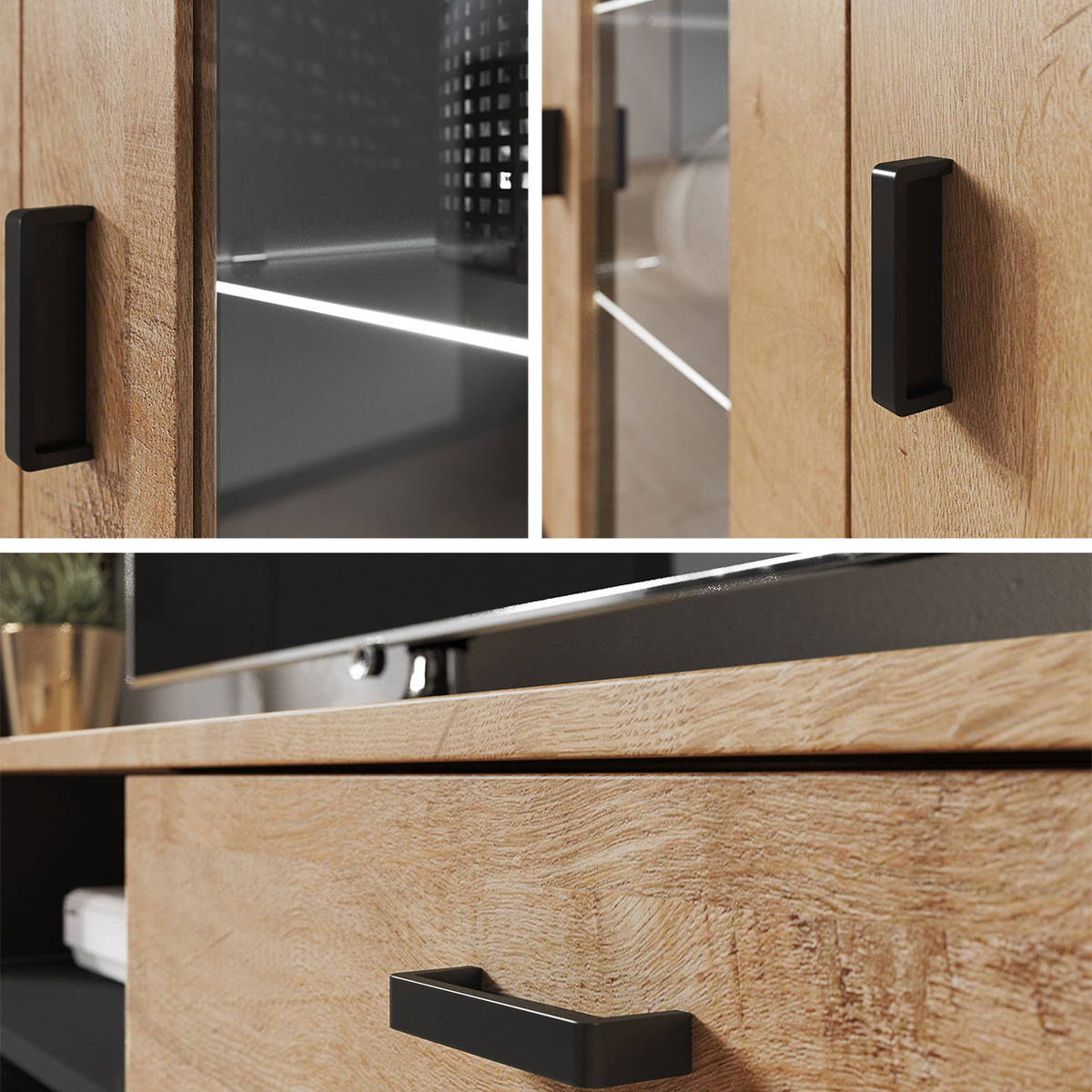 TV-meubel Tornola 100 (Wit + Glanzend wit)