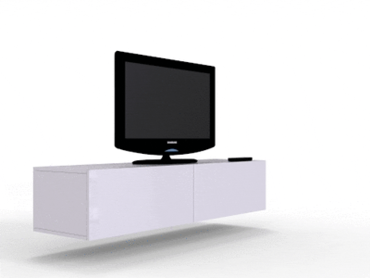 Woonkamerset Venenou 135 (Wit + Glanzend wit)